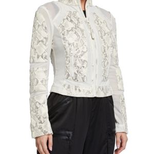 Blanc Nior moto jacket snakeskin